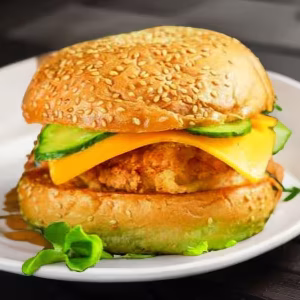 চিকেন চিজি বার্গার